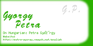 gyorgy petra business card